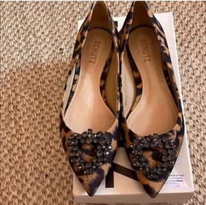 SCHUTZ Leopard-Print Flats